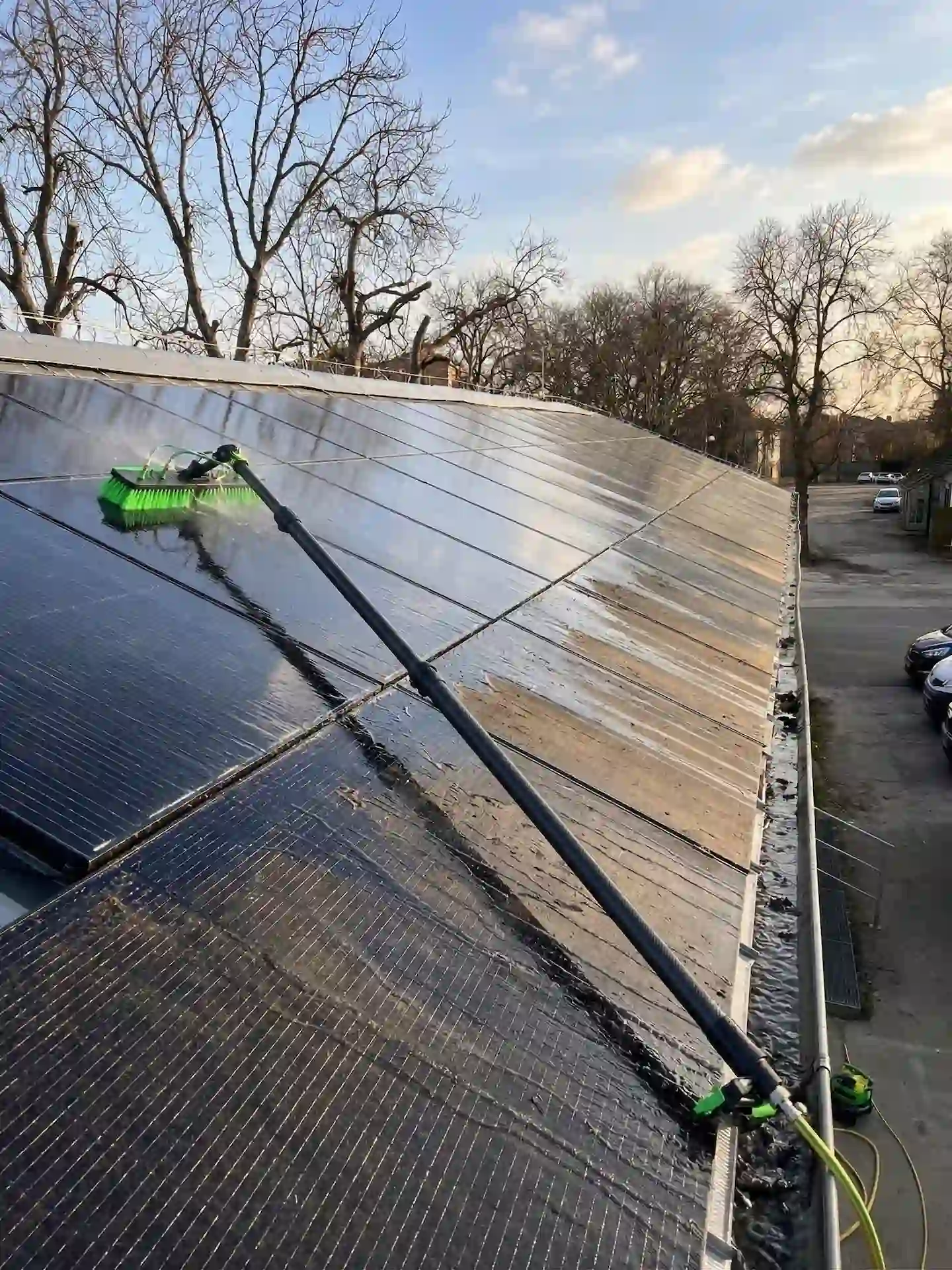 solarne panely čistenie